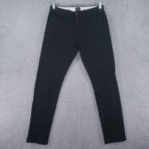 🚫SOLD🚫J Crew Mens Pants Black 30x30 100% Cotton Broken In Casual Chinos 484